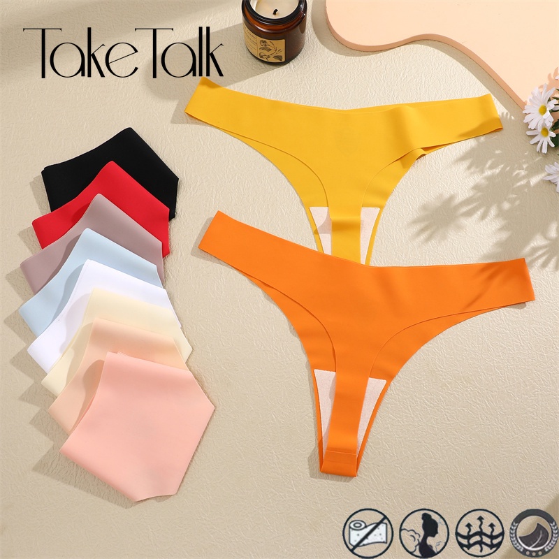 Take Talk กางเกงชั้นใน ไร้รอยต่อ แต่งลูกไม้ ระบายอากาศ เซ็กซี่ สําหรับผู้หญิง