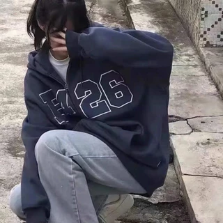 เสื้อกันหนาวแขนยาวสเวสเตอร์มีฮู้ดฤดูใบไม้ร่วงและฤดูหนาว