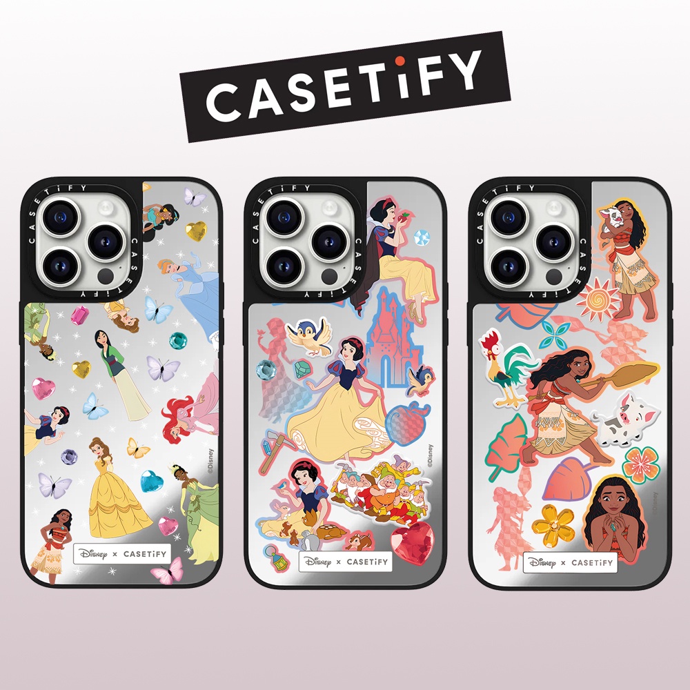 Drop proof CASETIFY mirror phone case for iPhone 15 15Pro 15promax 14 14pro 14promax hard case 13 13pro 13promax Side printing Snow White 12 12promax iPhone 11 case high-quality