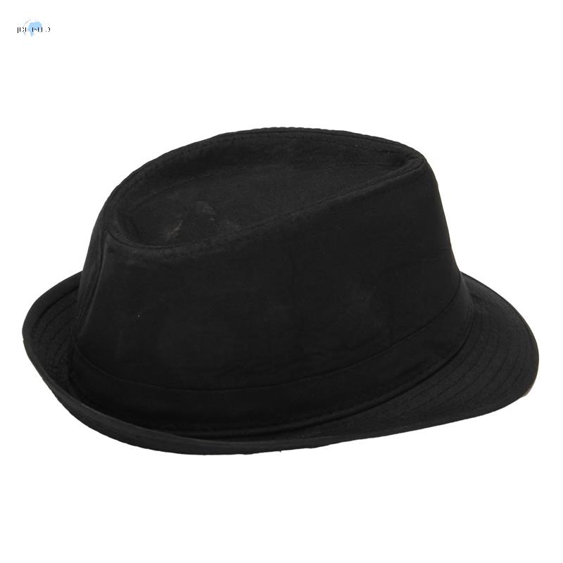 【jdfhsffd】หมวก Fedora สีดํา อุปกรณ์เสริม สําหรับชุดแฟนซี Gangster