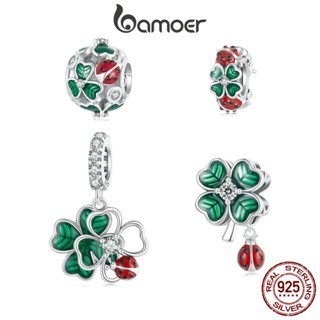 Bamoer จี้เงินแท้ 925 รูปใบโคลเวอร์สี่แฉก อุปกรณ์เสริม สําหร…