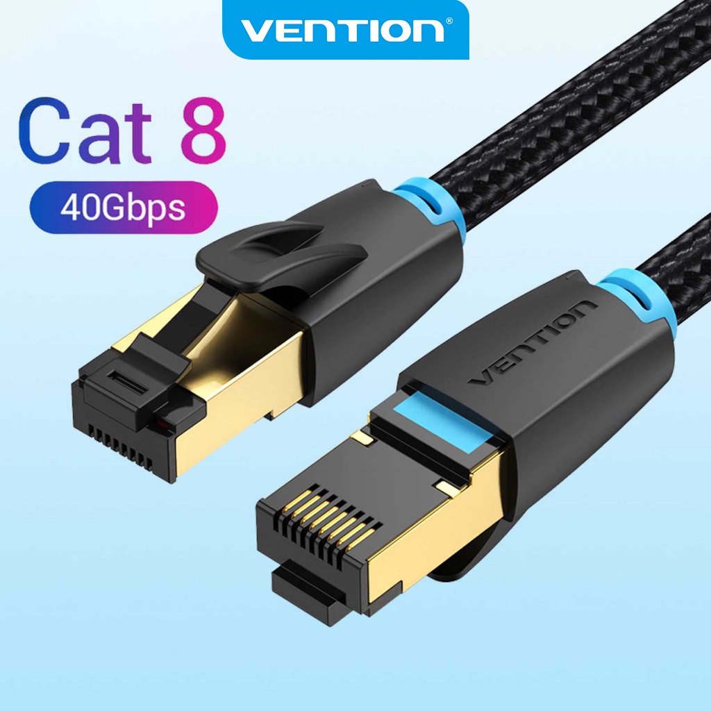 Vention Cat8 Rj45 40gbps 2000mhz สายเคเบิลเครือข่ายอินเตอร์เน็ต สําหรับโมเด็มเรา