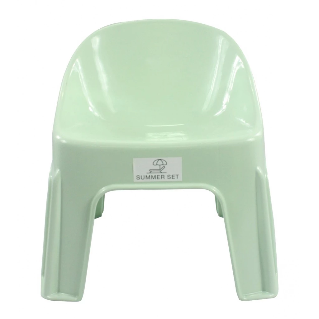 shophome468 SUMMER SET เก้าอี้พลาสติกพนักพิง รุ่นแฟนซี FT-224/A สีเขียว รับประกันของเเท้