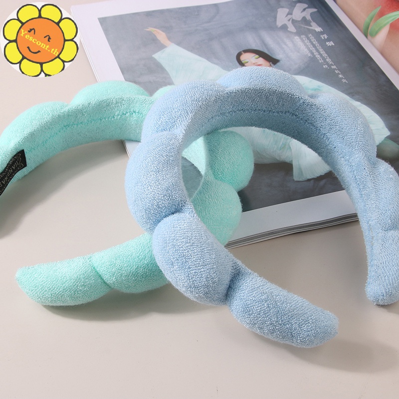 Yescont ที่คาดผมฟองน้ํา สไตล์เรโทร สําหรับผู้หญิง