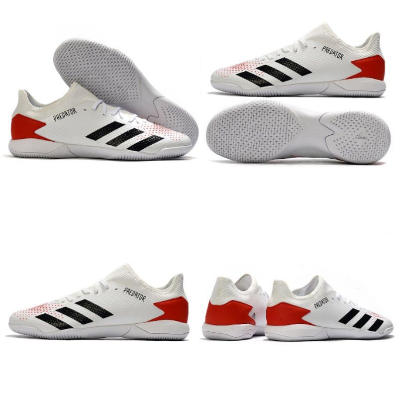 สันทนาการ Sepatu Futsal Adidas Predator Mutator 20.3 Low White Core สีดำ สีแดง IN