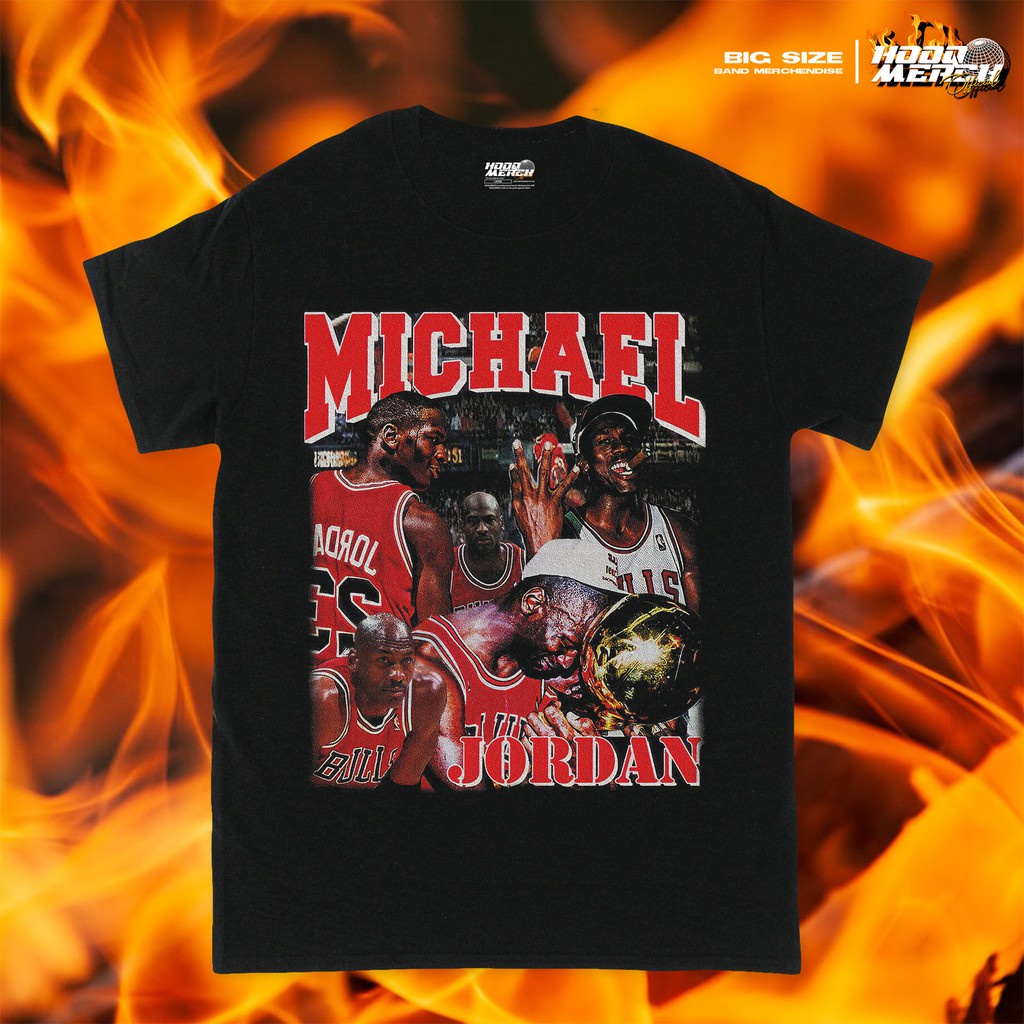 คลาสสิก (Big SIZE) NBA MICHAEL JORDAN VINTAGE T-Shirt - NBA CHAMP / OVERSIZE / / MICHAEL JORDAN hSfN