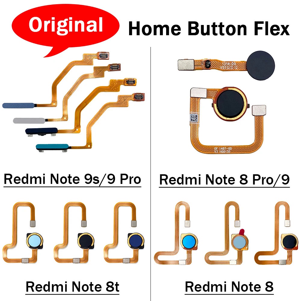 เซนเซอร์สแกนลายนิ้วมือ ปุ่มโฮม ด้านหลัง สําหรับ Xiaomi Redmi Note 9s 9Pro Redmi Note 8 8t Pro ราคา ถูกที่สุด ดีลบีเคเค
