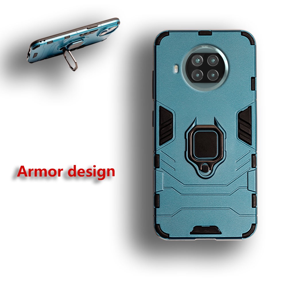 เคสโทรศัพท์มือถือ กันกระแทก พร้อมแหวนแม่เหล็ก สําหรับ Xiaomi Mi 10T Lite 10i Redmi Note 9 Pro 5G