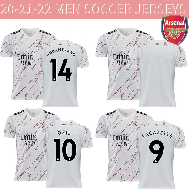 เสื้อยืดแขนสั้น พิมพ์ลายฟุตบอล Arsenal away สําหรับผู้ชาย 2021-2022