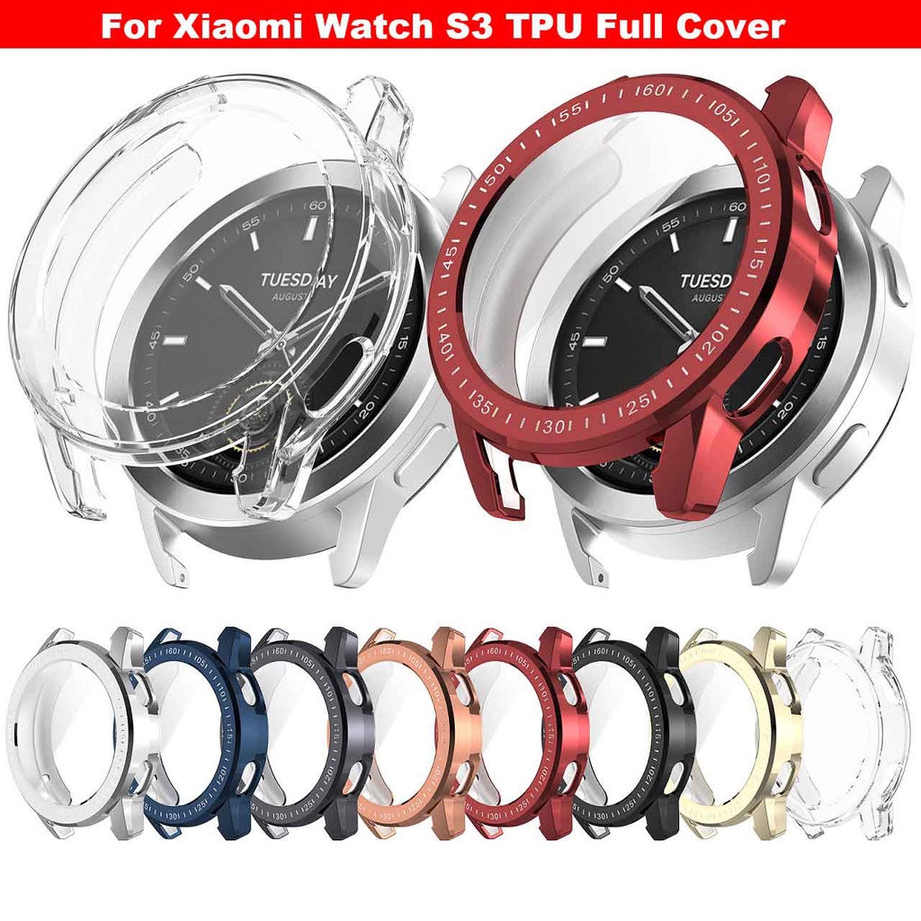 เคส TPU นิ่ม ป้องกัน สําหรับ Xiaomi Watch S3 เคสป้องกันเต็มหน้าจอ เคสกันกระแทก เคสอุปกรณ์เสริม