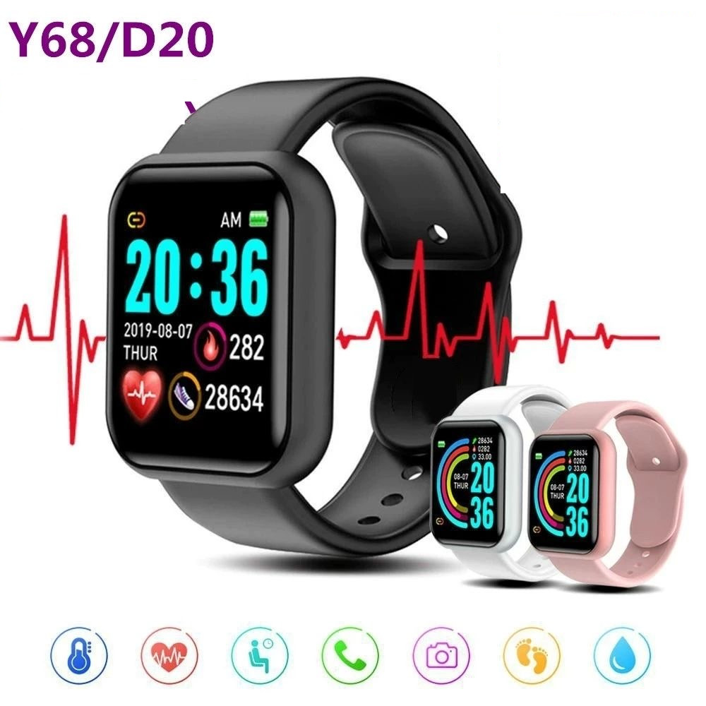 smart watchY68สร้อยข้อมือสมาร์ท Heart Rate เครื่องวัดความดันโลหิตนาฬิกา pedometer
