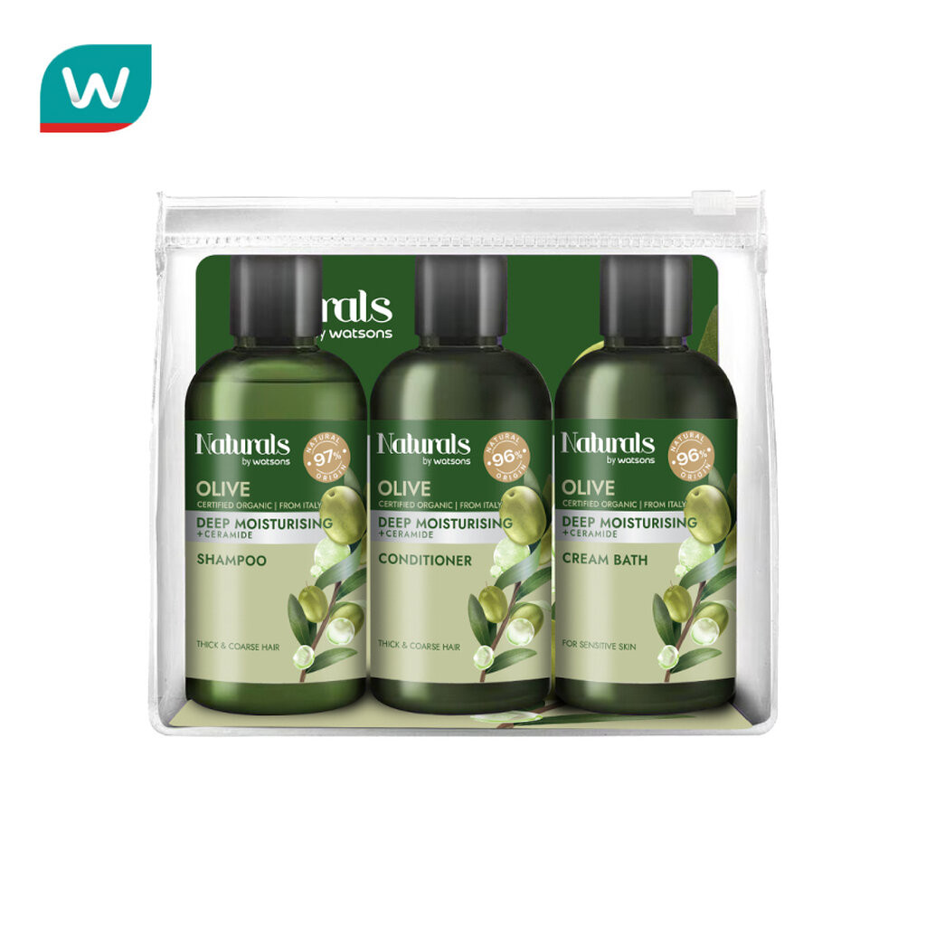Naturals by Watsons เนเชอรัล บาย วัตสัน โอลีฟ ดีพ มอยซ์เจอไรซิ่ง แทรเวล เซ็ต
