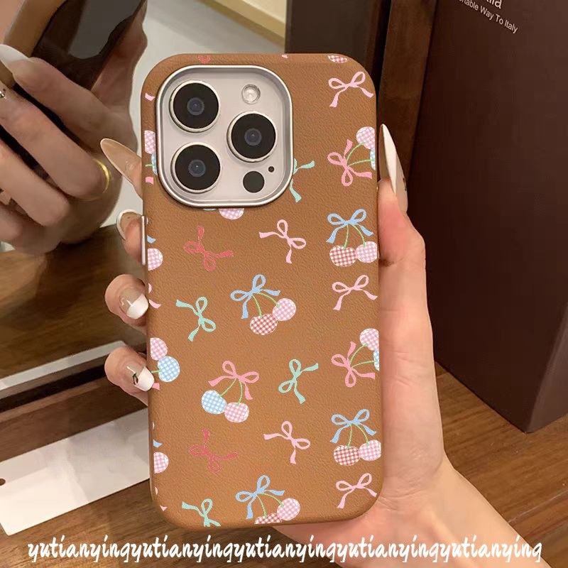 น่ารักสีสัน Bow Knot Cherry สําหรับ Redmi 13C 14C 12 10C 12C 13 A3 A2 9T 9A 10 9C NFC 9 A1 10A หมายเ