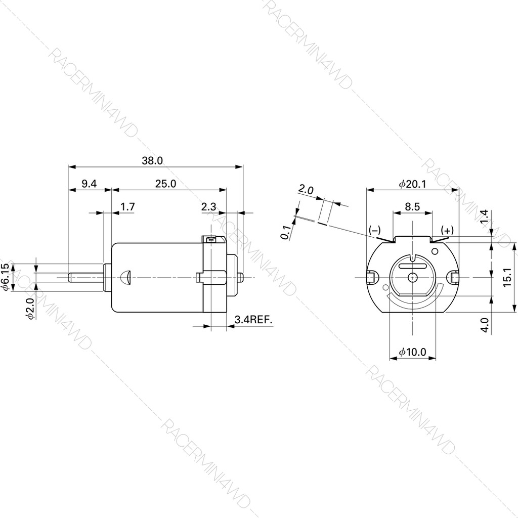 TAMIYA Mini 4WD Single-Shaft Motor มอเตอร์แกนเดียวรถมินิโฟร์วีล 15186 15307 15317 15318 15455 15477 15484 15485 15486... - รูปที่ 2
