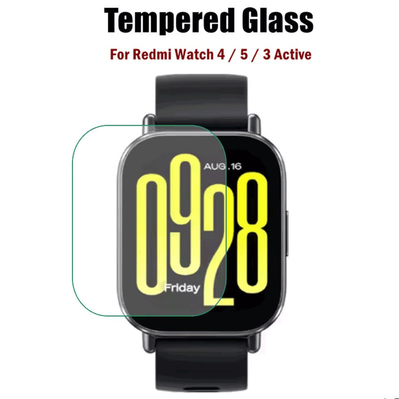 1-3 ชิ้นกระจกนิรภัยสําหรับ Xiaomi Redmi Watch 5 Lite Active5 4 3 ป้องกันหน้าจอกระจกป้องกันติดตั้งง่าย