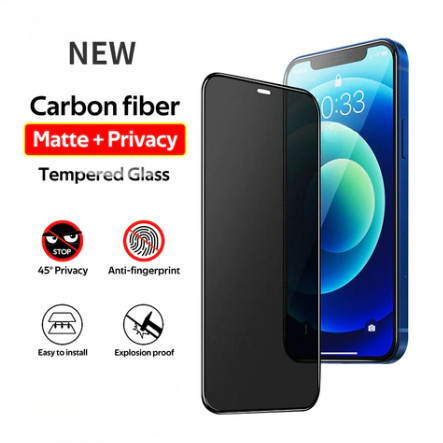 ฟิล์มกระจก Anti-Spy For iPhone 11 13 16 Pro Max 17 iPhone 13 14 15 Pro Max 12 Max 16 Plus 7 8 Plus XR XS Max 14 Pro