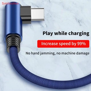 [Smileofen] ใหม่ สายชาร์จ Micro USB 90 องศา อุปกรณ์เสริมโทรศัพท์มือถือ สําหรับ Samsung Xiaomi