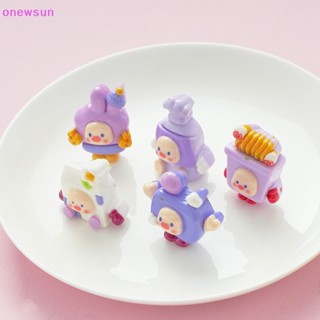 Onew ใหม่ กิ๊บติดผมเรซิ่น รูปการ์ตูนหมู 3D สีม่วง แฮนด์เมด DIY อุปกรณ์เสริม สําหรับตกแต่งโทรศัพท์มือถือ 2 ชิ้น