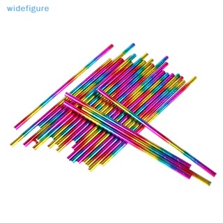 Widefigure หลอดกระดาษฟางเจ็ดสี หลากสี สําหรับปาร์ตี้วันเกิด 25 ชิ้น