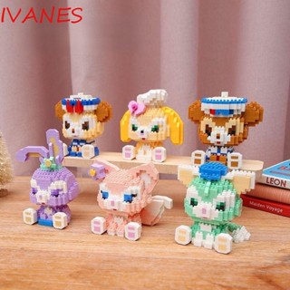 Ivanes บล็อกตัวต่อ รูปการ์ตูนมิกกี้เมาส์ LinaBell Cinnamoroll StellaLou Pikachu ขนาดเล็ก ของเล่นเสริมการเรียนรู้เด็ก