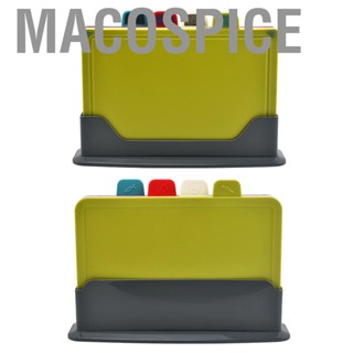 Macospice 4pcs  Classification Chopping Boards PP TPR Portable Non Slip Cutting Kitchen Tools