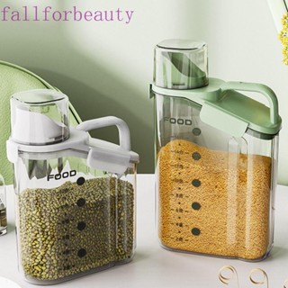 Fallforbeauty กล่องพลาสติกใส ป้องกันแมลง พร้อมที่จับ สําหรับเก็บอาหาร ซีเรียล