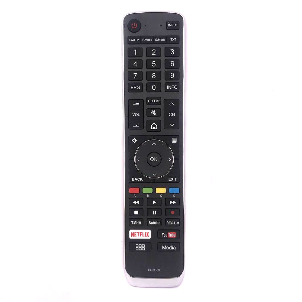 รีโมทคอนโทรล en3c39 พร้อม Netflix YouTube สําหรับสมาร์ททีวี Hisense 55n8700uw 50n7 65n8 75N9 55px 75