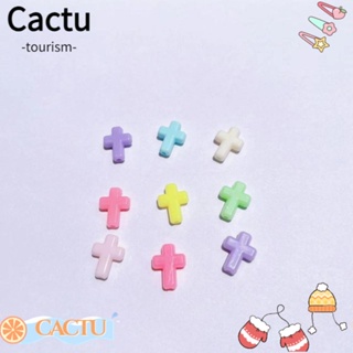 Cactu ลูกปัดเรซิ่นทึบแสง กว้าง 12 มม. ยาว 16 มม. เป็นมิตรกับสิ่งแวดล้อม สีแคนดี้ สําหรับทําพวงกุญแจ 100 ชิ้น