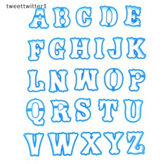 Twee แม่พิมพ์ตัดคุกกี้ ขนาดใหญ่ ลายตัวอักษรภาษาอังกฤษ สําหรับตกแต่งเค้กวันเกิด DIY 26 ชิ้น ต่อชุด EN