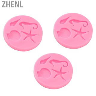 Zhenl 3pcs Marine Theme Silicone Mold DIY  Grade Fondant Hot