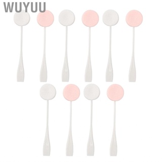 Wuyuu 10pcs Body  Puff Good Water Absorption Long Handled Lotion Applicator Pink