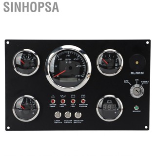 Sinhopsa Digital Gauge Cluster Engine RPM Fuel Level Oil Pressure Water Temp Voltage Meter Mulitple Switches IP67  Timely Alarm