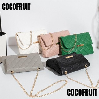 Cocofruit กระเป๋าสะพายไหล่ หนัง PU ทรงสี่เหลี่ยม แต่งสายโซ่ สําหรับผู้หญิง