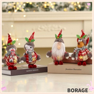 Borag จี้ตุ๊กตาซานตาคลอส สโนว์แมน น้ําหนักเบา คุณภาพสูง สําหรับแขวนตกแต่งต้นคริสต์มาส 2 ชิ้น