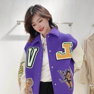 เสื้อกีฬาเบสบอล ปักลาย L-V-A สวยงาม อเนกประสงค์ สําหรับผู้ชาย และผู้หญิง Jhe