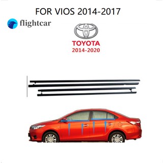 Flightcar ขอบซีลประตูหน้าต่างรถยนต์ สําหรับ TOYOTA VIOS 2014 2015 2016 2017 2018 2019 2020 1 ชุด