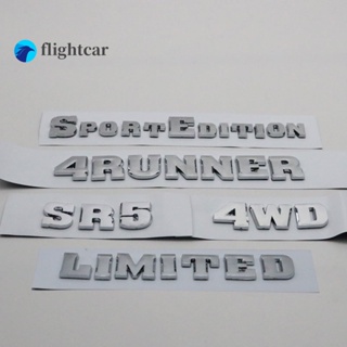 Flightcar สติกเกอร์โลโก้ ABS โครเมี่ยม สีเงิน สําหรับ 4Runner 2003-2009 Sport Edition 4WD Limited SR5