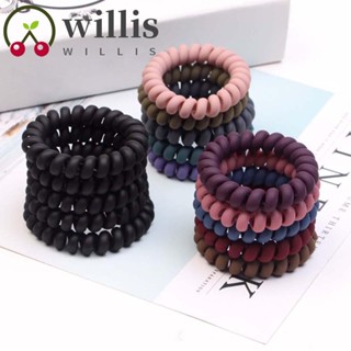 Willis ยางมัดผมหางม้า แบบยืดหยุ่น เนื้อแมตต์ ขนาดใหญ่ สีพื้น สําหรับผู้หญิง