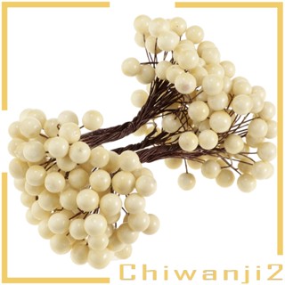 [Chiwanji2] พวงหรีดดอกไม้ประดิษฐ์ บลูเบอร์รี่ 40 หัว สีแดง สําหรับงานแต่งงาน คริสต์มาส