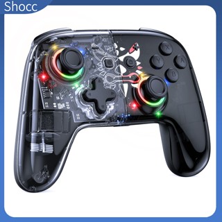 Shocc ONIKUMA C6 เกมแพดควบคุมเกม แบบไร้สาย สั่นคู่ สําหรับ N-Switch PS3 PS4 PS5