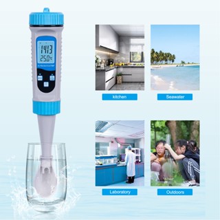 Gardening House 5 in 1 เครื่องทดสอบคุณภาพน้ำบลูทูธดิจิตอล EC SALT SG TEMP TDS Meter เครื่องทดสอบน้ำสำหรับ Home Hotel