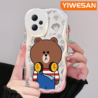 เคสโทรศัพท์มือถือใส แบบนิ่ม ลายการ์ตูนหมี กันกระแทก สําหรับ Xiaomi Redmi Note 12 Pro Plus Note 12 Pro Speed 5G Poco X5 Pro 5G