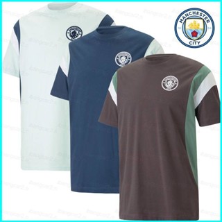 เสื้อกีฬาแขนสั้น ลายทีมชาติฟุตบอล Manchester City 2023-2024 ชุดเหย้า พลัสไซซ์