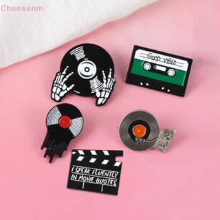 แผ่นเสียงไวนิล DJ Lapel Metal Pins พร้อมเทปแม่เหล็ก สําหรับเพื่อน TH