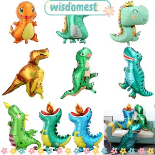 Wisdomest ลูกโป่งฟอยล์ ธีมไดโนเสาร์น่ารัก สําหรับตกแต่งบ้าน ปาร์ตี้