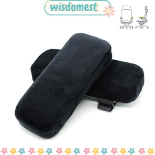 Wisdomest หมอนรองแขนเก้าอี้ เมมโมรี่โฟม สีดํา คลายแรงกด หมอนรองข้อศอก เก้าอี้สํานักงาน