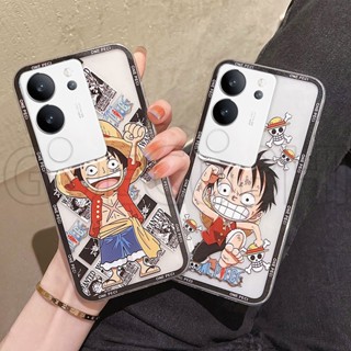 ใหม่ พร้อมส่ง เคสโทรศัพท์มือถือ ซิลิโคนนิ่ม ใส ลายอะนิเมะ Onepiece Luffy สําหรับ Vivo V29 5G 2023 V29 5G