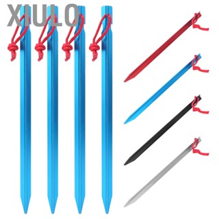 Xiulo 4PCS 23cm Outdoor Aluminum Alloy Ultralight Tent Lengthening Extra Long Ground Nail Stakes for Camping Beach Hammock Tarp Shelter Cannopy