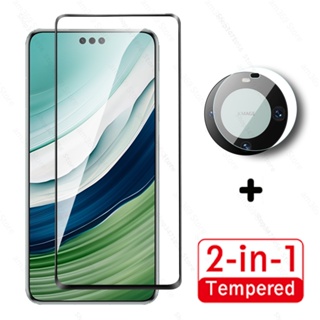 2in1 กระจกนิรภัยกันรอยหน้าจอ เลนส์กล้อง ทรงโค้ง สําหรับ Huawei Mate 60 Pro Huawei Mate 60 Pro 2023 6.82 นิ้ว Mate60Pro