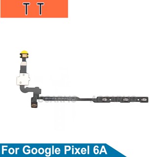 Aocarmo ไฟแฟลช พร้อมสายไมโครโฟน ลดเสียงรบกวน เปิด ปิด สายเคเบิ้ลอ่อน สําหรับ Google Pixel 6A อะไหล่ซ่อมแซม